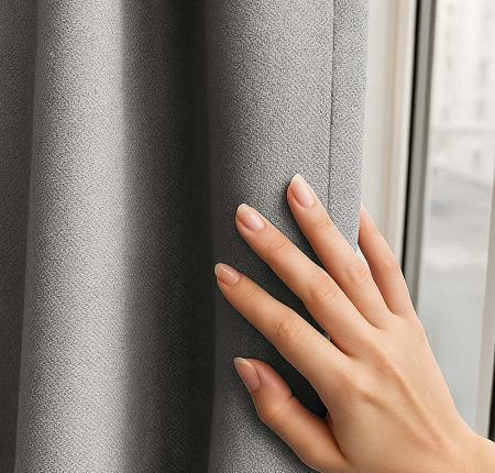 Блэкаут шторы с подхватами "Мириам" Серо-бежевый