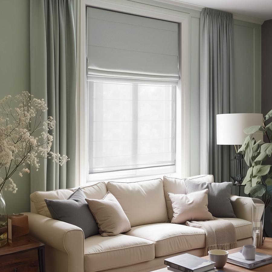 Римская штора блэкаут "Мириам" Светло-серый