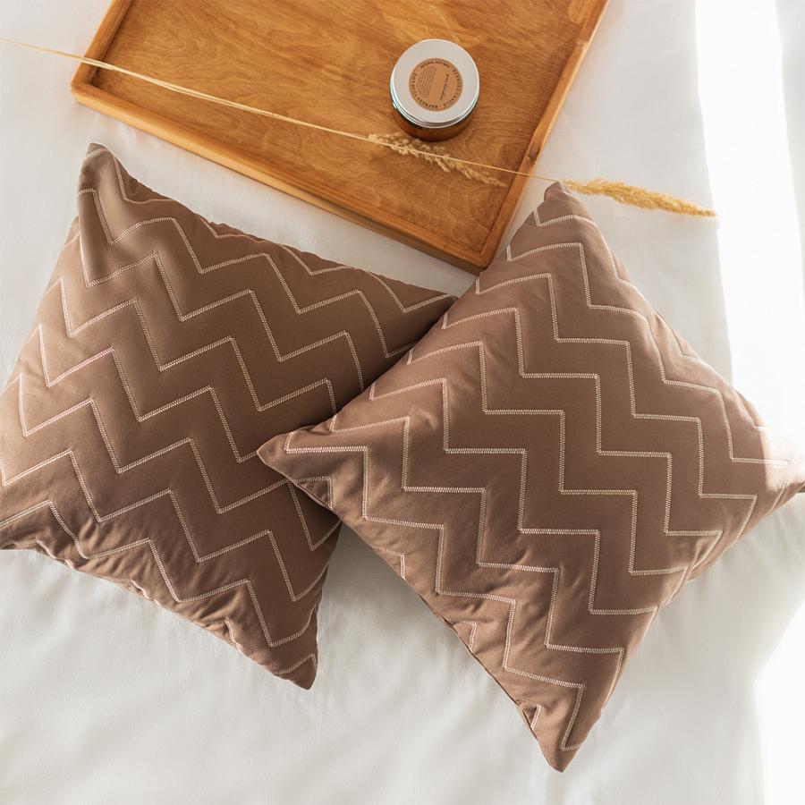 Наволочка "Сканди" Коричневый