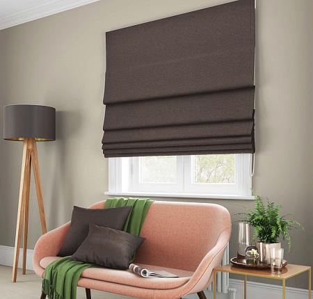 Римская штора "Нова" Коричневый