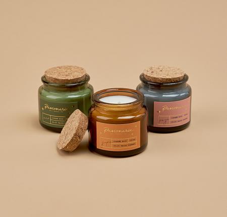 Набор ароматических свечей "Хэппи" Черный