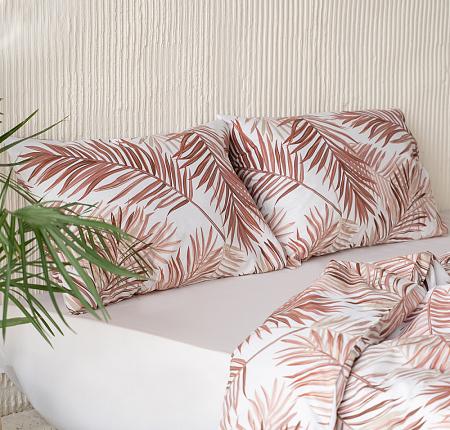 Комплект постельного белья "Палмс" Терракотовый