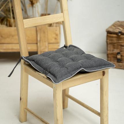 Подушка на стул "Ибица" Темно-серый
