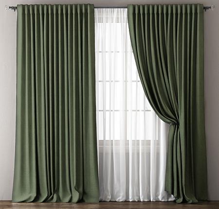 Комплект штор с подхватами "Омма" Зеленый