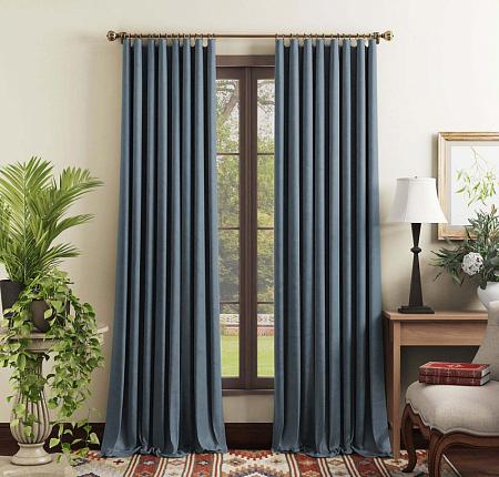 Комплект штор "Репаблик" Серо-синий