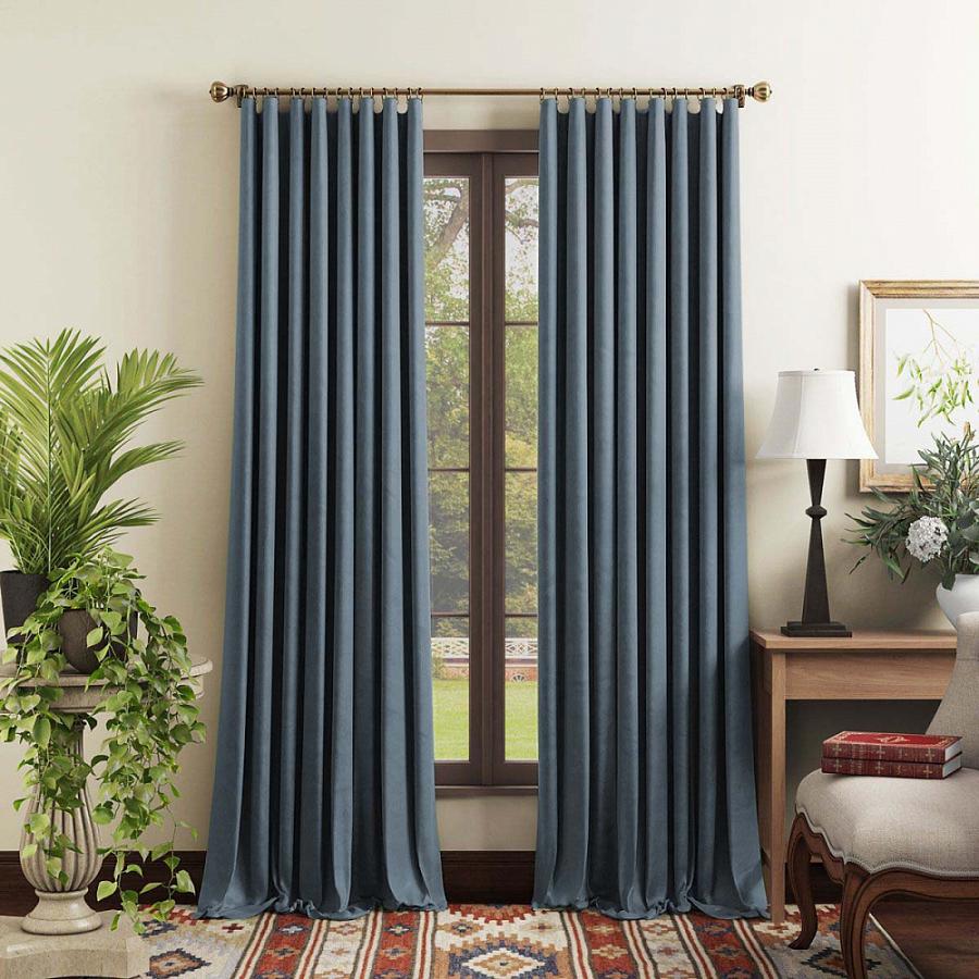 Комплект штор "Репаблик" Серо-синий