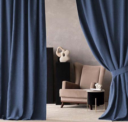 Комплект штор с подхватами "Вандер" Синий