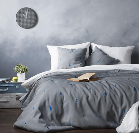 Покрывало с наволочками "Флэш" Серый