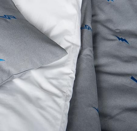 Покрывало с наволочками "Флэш" Серый