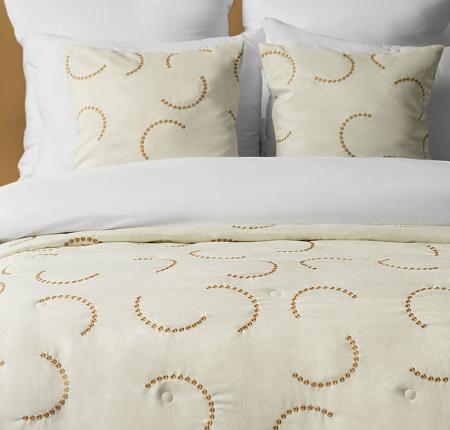 Покрывало с наволочками "Джим" Молочный