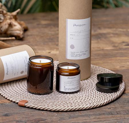 Свеча ароматическая "Сандал" Серый