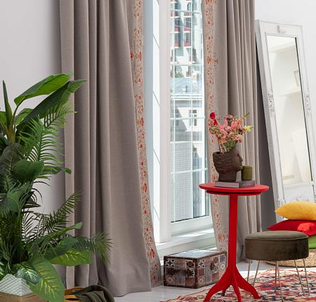 Комплект штор "Лея" Бежево-серый