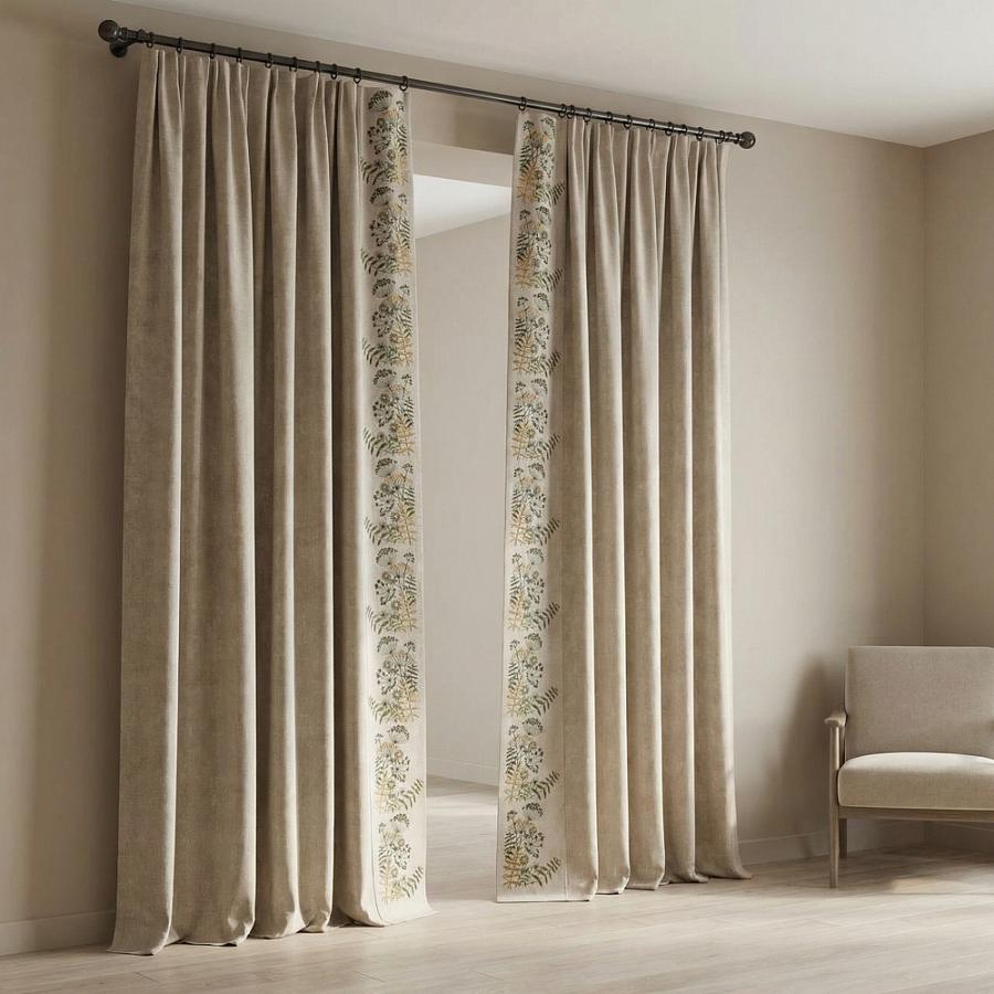 Комплект штор с подхватами "Пауль" Бежевый