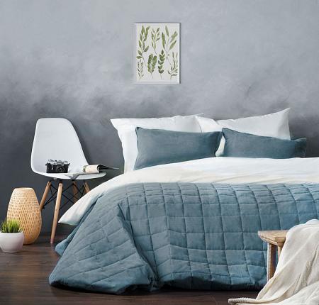 Покрывало с наволочками "Софт" Голубой