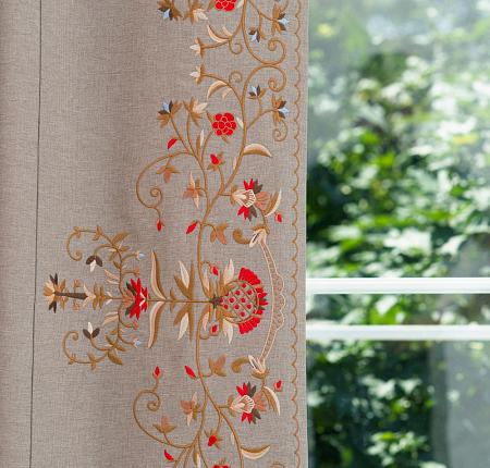 Комплект штор "Лея" Бежево-серый