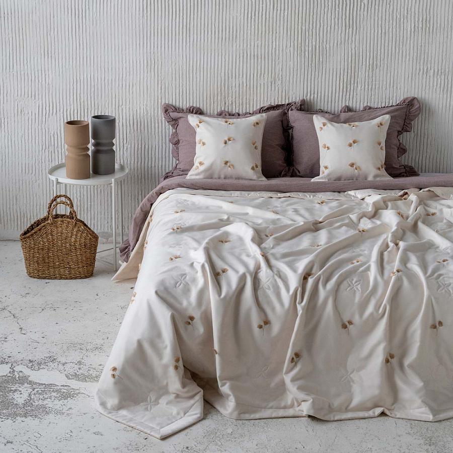 Покрывало с наволочками "Лао" Сливочный