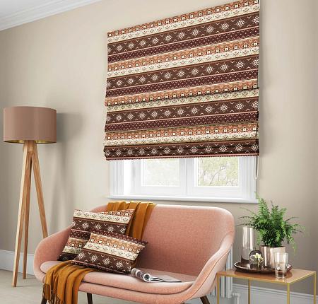 Римская штора "Уолис" Коричневый