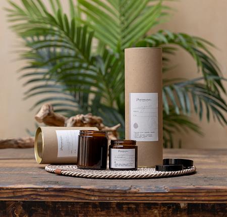 Свеча ароматическая "Сандал" Серый