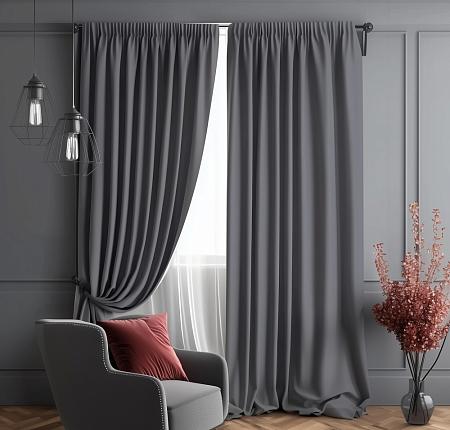 Комплект штор "Блэквуд" Темно-серый