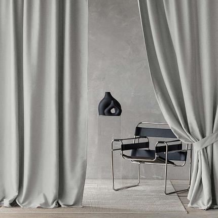 Комплект штор с подхватами "Вандер" Серебристый