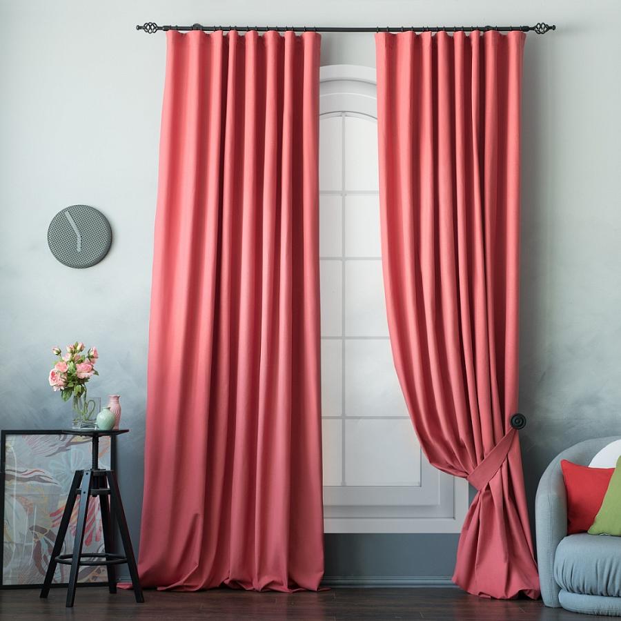 Комплект штор с подхватами "Билли" Малиновый