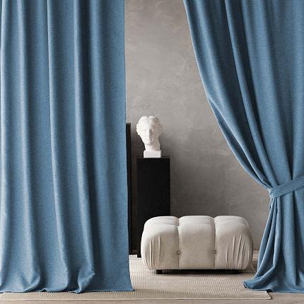 Комплект штор с подхватами "Вандер" Голубой