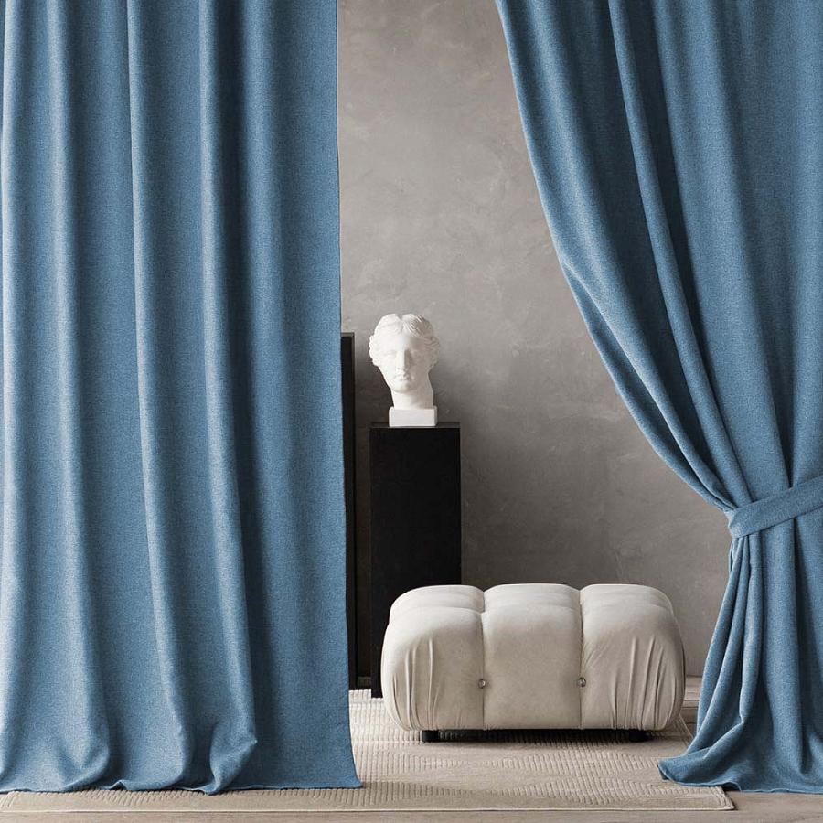 Комплект штор с подхватами "Вандер" Голубой