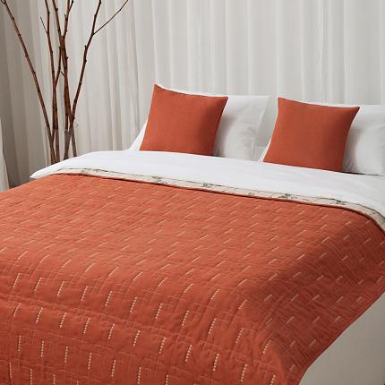 Покрывало с наволочками "Зоуи" Терракотовый