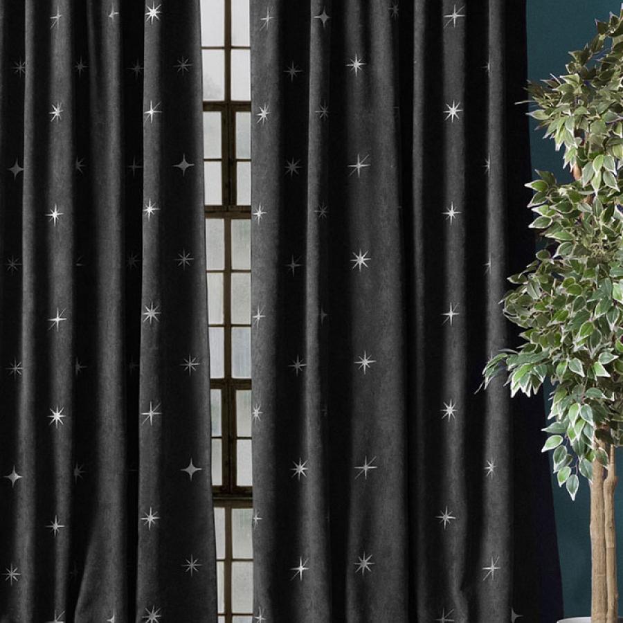 Комплект штор "Бэлли" Черный