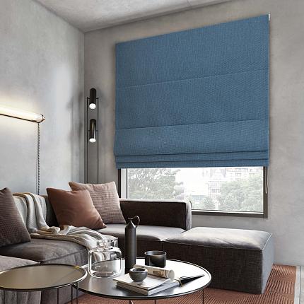 Римская штора "Лайм" Синий