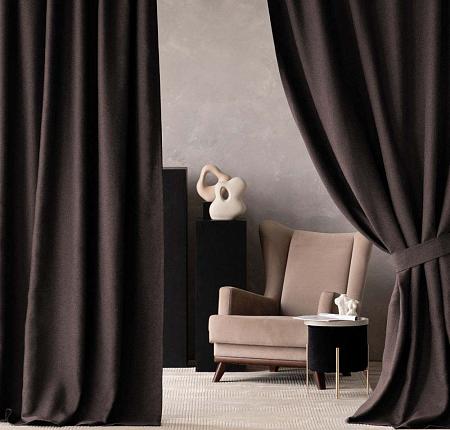 Комплект штор с подхватами "Вандер" Шоколадный