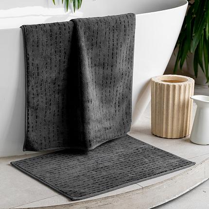 Комплект ковриков для ванны "Рэйн" Темно-серый