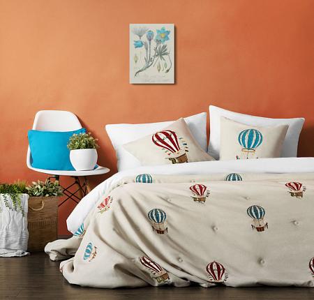 Покрывало с наволочками "Вайн" Кремовый