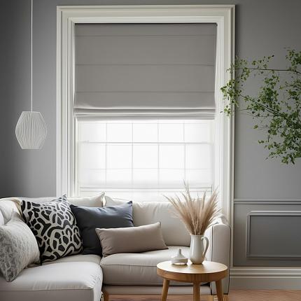 Римская штора блэкаут "Мириам" Серо-бежевый